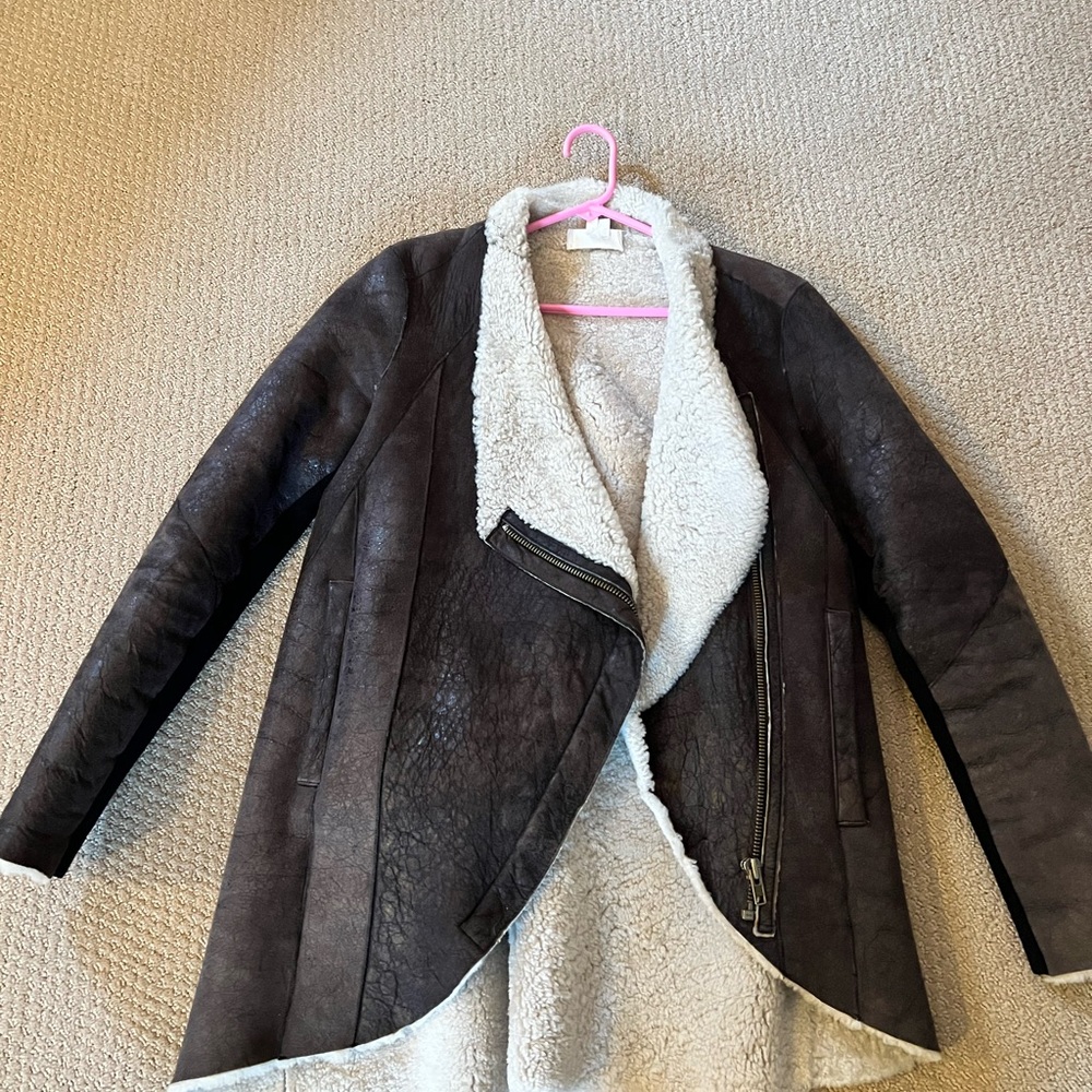 Helmut Lang Dark Brown lamb shearling jacket